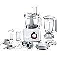 Bosch MC812W501 MultiTalent 8 Compact Food Processor, Plastic, 1000 W, White