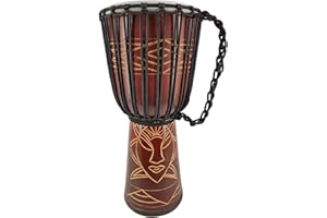 CIFFRE 40cm Profi Djembe Trommel Bongo Drum Buschtrommel Percussion Afrika Schnitzerei - (Für Kinder ab 6 Jahren und Anfänger)