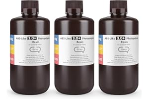 ‎ELEGOO ELEGOO ABS-Like Resin 3.0 Plus, żywica fotopolimerowa do drukarki 3D, 405 nm, Rapid utwardzana promieniowaniem UV, wysoka precyzja, niełamliwa, do drukarki 3D LCD, szara, 3000 g