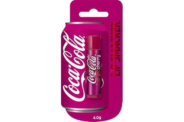Lip Smacker Coca Cola, Baume à Lèvres Aromatisé Cherry Coke Inspiré de Coca-Cola, Hydratant et Rafraîchissant, Blister Unique