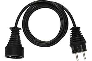 Brennenstuhl Rallonge 3m de câble (Utilisation en intérieur) 1165431 Noir 3 m