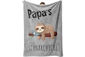 Niyewsor Papa Geschenk Geburtstag Weihnachten, Flanelldecke Geschenke für Papa von Tochter Sohn, Geburtstagsgeschenk für Papa, Bester Papa Geschenke für Weihnachten (Grau,157 * 132cm)