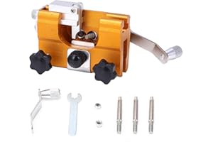 WMLBK Ostrzałka do pił łańcuchowych, przenośna ostrzałka do pił łańcuchowych, ręczna ostrzałka do łańcuchów, łatwa w obsłudze, do wszystkich rodzajów pił łańcuchowych (żółta)