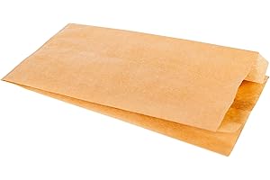 Pakomat 100 torebka papierowych, brązowych, małych, chlebowych, słodyczy, ciast, fast food, piekarniczych, sklepów spożywczych (20 x 8 x