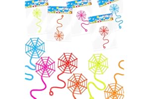 SULOLI 30 Pezzi Ragnatele Appiccicose,Colorati Mani Appiccicose Giocattoli,Manina Appiccicosa Gadget Compleanno Feste Regalo per Bambini