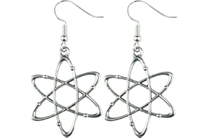 The Funky Barcode SCIENCE LAB ATOM Dangle Earrings Complete With Gift Box
