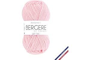 BERGERE DE FRANCE Bergère de France - BARISIENNE 7, gomitoli di lana per lavoro a maglia e all'uncinetto (50g) - 100% Acrilico - 6,5 mm - Filato grosso, rotondo e molto morbido - Rosa (CANDY)