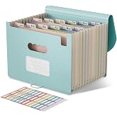 EcoStash Accordion File Folder, 12 Pockets Wheat Straw A4 File Folder, Expanding Document Sorter, BPA Free, Return to Nature,