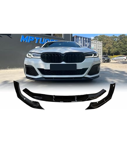 HDC Autosports Carbon Painted Front Bumper Lip Spoiler For BMW 5-Series G30 M-Sport (2021-2023)