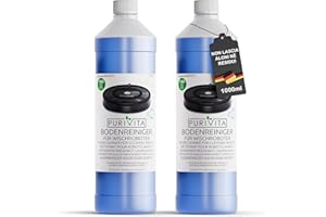 PURIVITA® Cleaner for Robot Floor Cleaner [2 x 1L] – Robot Floor Cleaner – Liquid Floor Cleaner for Roboter – For All Types of Robot Sweeper and Vacuum Cleaner