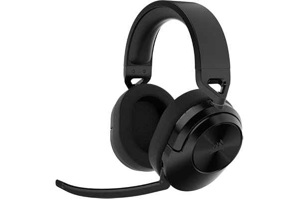 Corsair HS55 WIRELESS CORE Casque Gaming - Connectivité sans fil 2,4 GHz, Jusqu’à 15m Bluetooth, Tempest 3D AudioTech sur PS5, Microphone Omnidirectionnel, Compatible iCUE - PC, PS4/PS5, Switch - Noir