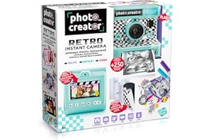‎CANAL TOYS Canal Toys - Photo Creator | Retro Sofortbildkamera für Kinder, Digitale Sofortdruck-Kamera, Thermopapierdruck, inkl. Sticker & Marker