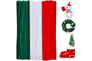 Easusy Pipe Cleaners, Christmas Colors Pipe Cleaners for Craft, Pipe Cleaners Bulk for Creative Home Decoration Supplies DIY Arts and Crafts Project