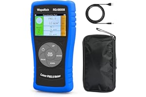 WAPORICH Luftqualitätsmonitorfür Innenräumeerkennt, PM2.5/PM10/PM1.0-Mikron-Staub, wiederaufladbarer intelligenter Luftqualitätssensor für Schlafzimmer, geeignet für Home School Office-RQ-5800M
