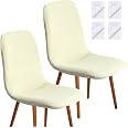 Set di 6 fodere per sedie da sala da pranzo, parsons elasticizzate con gonna super aderente, in spandex, per sala da pranzo, hotel, cerimonie (grigio