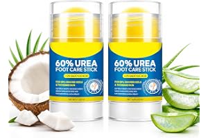 60 % Urea fotkräm för mycket torra fötter, 2 stycken Urea-fotkrämstavar plus 2 % salicylsyra mycket effektiv Ureas fotkräm för torra, spruckna hälar, händer och knän