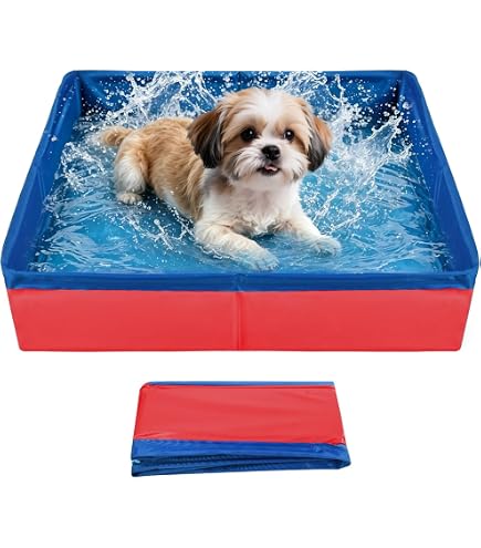 Piscine Pliable Pour Chien Et Chat – PVC 50x8 Cm – Antidérapant – Légère Et Facile à Ranger – Idéale Pour Bain, Jeux D'eau Ou Stockage – Animaux Et Enfants