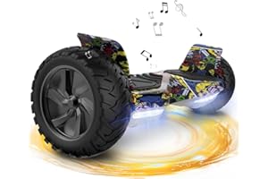 ‎FUNDOT FUNDOT Hoverboards, Hoverboards mit 8,5-Zoll-Rädern, Off-Road Hoverboards mit Bluetooth-Lautsprecher, LED-Lichtern, APP, leistungsstarkem Motor, Geschenk für Kinder Erwachsene
