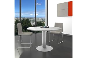 ‎WEBER BÜRO Weber Büro Optima runder Besprechungstisch Esstisch Küchentisch Tisch Perlgrau Rund Ø 120 cm