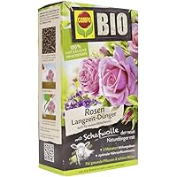 Compo BIO Rosen Langzeit-Dünger für alle Arten von Rosen, Blütensträucher sowie Schling- und Kletterpflanzen, 5 Monate…