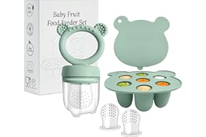 WESWEET Fruchtsauger Baby ab 4 Monate, BPA frei Silikone Babynahrung Aufbewahrung Beißring Baby kühlend Zahnungshilfe Silicone Feeder for Safe Infant Self Feeding, 4 Month+