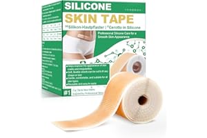 WIFAMY Silikon Narbenpflaster 4 x 150 cm Wiederverwendbar – Zuschneidbares Silikonpflaster für Narben, Hautfreundliches Narbenblätter für Gesicht, Bauch