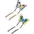 BROOKITE from Peterkin | Mini Butterfly Kite | Multicolour Butterfly Kite - 30cm x 40cm - Polyester Ripstop with 1 handle | Kites | Outdoor Toys | Sport & Leisure | Ages 3+