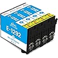 KING OF FLASH T1292 Multipack Ink Cartridges Replacement for T1292 Compatible for Epson SX435W SX235W WF-3520 WF-3540 WF-7515 WF-7525, Epson SX425W SX445W SX535WD SX535WD BX305FW