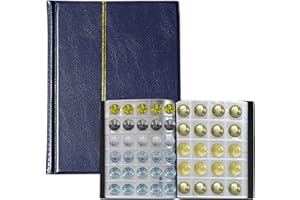 Dzmuero Porta Monete Collezionisti, Raccoglitore Monete, 1 Pezzi Porta Monete Collezionisti Raccoglitore Monete Collezione Monete Raccoglitore 10 Pagine Possono Contenere 250 Monete