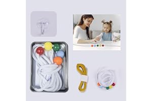 Lipaux Corda per Allenamento Oculare, Set di Strumenti per Allenamento per La Convergenza della Visione con 5 Perline Opache, Corda da 300cm, Metro a Nastro Egancio