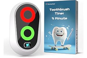 FERRISWHEEL Toothbrush Timer for Kids 2 to 3 Minutes, Funny Novelty Timer, Gift for Kids Adults, Magnetic Waterproof Timer with Color Lights in Bathroom for Children Training Coach (White)