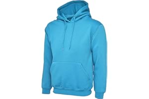 Mad Ink Mens Classic Plain Pullover Hooded Sweatshirt Hoodie Sweater (22 Colours)