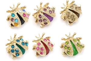 LURORA2021 Spilla Insetto Set di Spilla Donna Spilla di Animali in Cristallo Insetto Spille Animali Smalto Spilla Bottoni Spilla di Sicurezza per Banchetti Matrimoni Party Decor per Maglione,Accessori,Bomboniere