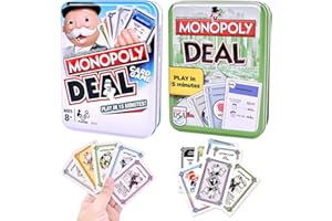 IOSCDH Jeux de Cartes Monopol-y, 2 Pièces Deal Jeu de Société pour 2-5 Joueurs, Jeu de Plateau Classique pour la Famille et Les Enfants