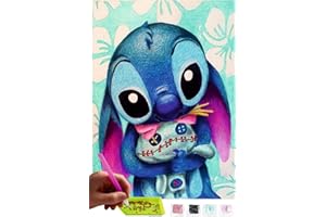 MISHBAY Diamond Painting Stitch - Peinture Diamant 30x40cm - Diamond Painting Adulte Disney - 5D Diamond Painting Kit Complet - DIY Point de Croix Deco
