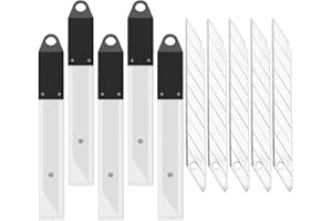 Ehdis Lame di ricambio per coltelli multiuso a scatto 9 mm 30 gradi in acciaio al carbonio retrattile taglierina per rasoio a scomparsa, 50 pz