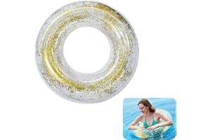 KAYAN Schwimmring Erwachsene Groß Schwimmring Aufblasbar Schwimmreifen Ring Erwachsene Transparenter Floating Ring Sommer Schwimmende Wasserspielzeug für Pool Sandstrand Party, Pailletten