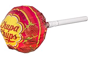 Chupa Chups Original, Caramelo con Palo de Sabores a Fresa, Super Chups 20 unidades de 12 gr. (Total 240 gr.)