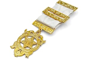 THE MASONIC COLLECTION Royal Arch Companions Breast Jewel - Triple Tau Symbol - Gold Finishing - In Clear Jewel Wallet - Freemason Gifts for Men