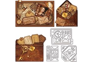 GLOBLELAND Matrices de Découpes en Métal Albums D'Art Enveloppes Découpes pour la Fabrication de Cartes Scrapbooking DIY Décoration Embossage de Vacances