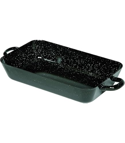 Zenker Braadschaal Special Cooking 40,5x29,5x6 cm in groen-crème, email, 40,5 x 29,5 x 6 cm