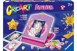 Ravensburger - Dipingere Con I Numeri Unicorno Creart | Giochi Creativi Bambina 7 Anni | Cavalletto Pittura | Kit Pittura Bambini | Regalo Bambina 7 Anni