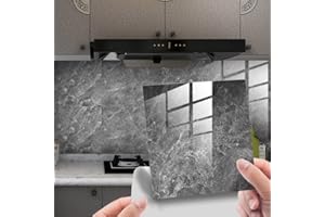 HORIWE Marble Tile Stickers Vintage Floor Wall Decal Sticker Adhesive Tile Art DIY Kitchen Bathroom Backsplash Home Decor PVC Waterproof Oil Proof New 8x8 Inches 20pc