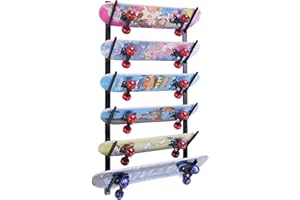 Lhysn Skateboard Wall Mount, Skate Board Wall Display Hanger Rack, Snowboard Wall Mount Ski Holder, Six Floors Deck Wall Longboard Rack Storage