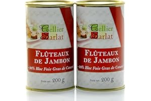 CELLIER DU PÉRIGORD Lot de 2 boites de Flûteaux de Jambon au Foie de Canard 2x200g