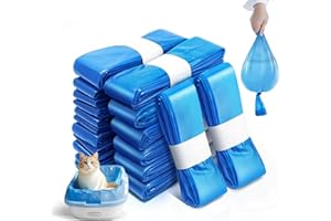 MUCEK Pack of 14 Cat Litter Refills, Refill Foil Rings Refill Bag Compatible Refill Cash for Litter Genie XL & LitterLocker Fashion & LitterLocker & LitterLocker II, 4.5 m (Without Cartridge)