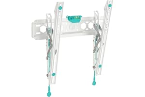 ONKRON Przechylany uchwyt ścienny do telewizorów 32–70 cali do 59,9 kg, niskoprofilowy uchwyt na telewizor płaski max VESA 400 x 400 wąski uchwyt ścienny do telewizora – cienki uchwyt na telewizor