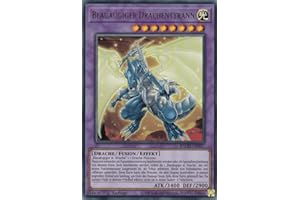 TCG BACH-DE037 - Blauäugiger Drachentyrann Ultra Rare Deutsch 1. Auflage im Set mit Ultrapro Toploader Yugioh
