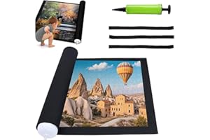 ELEVAPULSE Puzzlematte mit Aufrollfunktion, Puzzle Matte für bis zu 1500 Teile, Tragbare Puzzleunterlage für Jigsaw Puzzle, Praktisches Zubehör zur Aufbewahrung und Transport, Teppich für Puzzle Fans