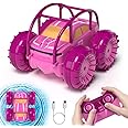 MaxTronic Direct Charging Remote Control Cars, 360° Flip Waterproof Stunt Car with ON/OFF Cool LED, Monster Truck 2.4GHz 4WD Indoor Outdoor Kids RC Toy Gift ideas for Boys Girls